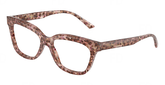 Jimmy Choo JC3072F - Pink Glitter Havana, Plastic, Cat Eye frame