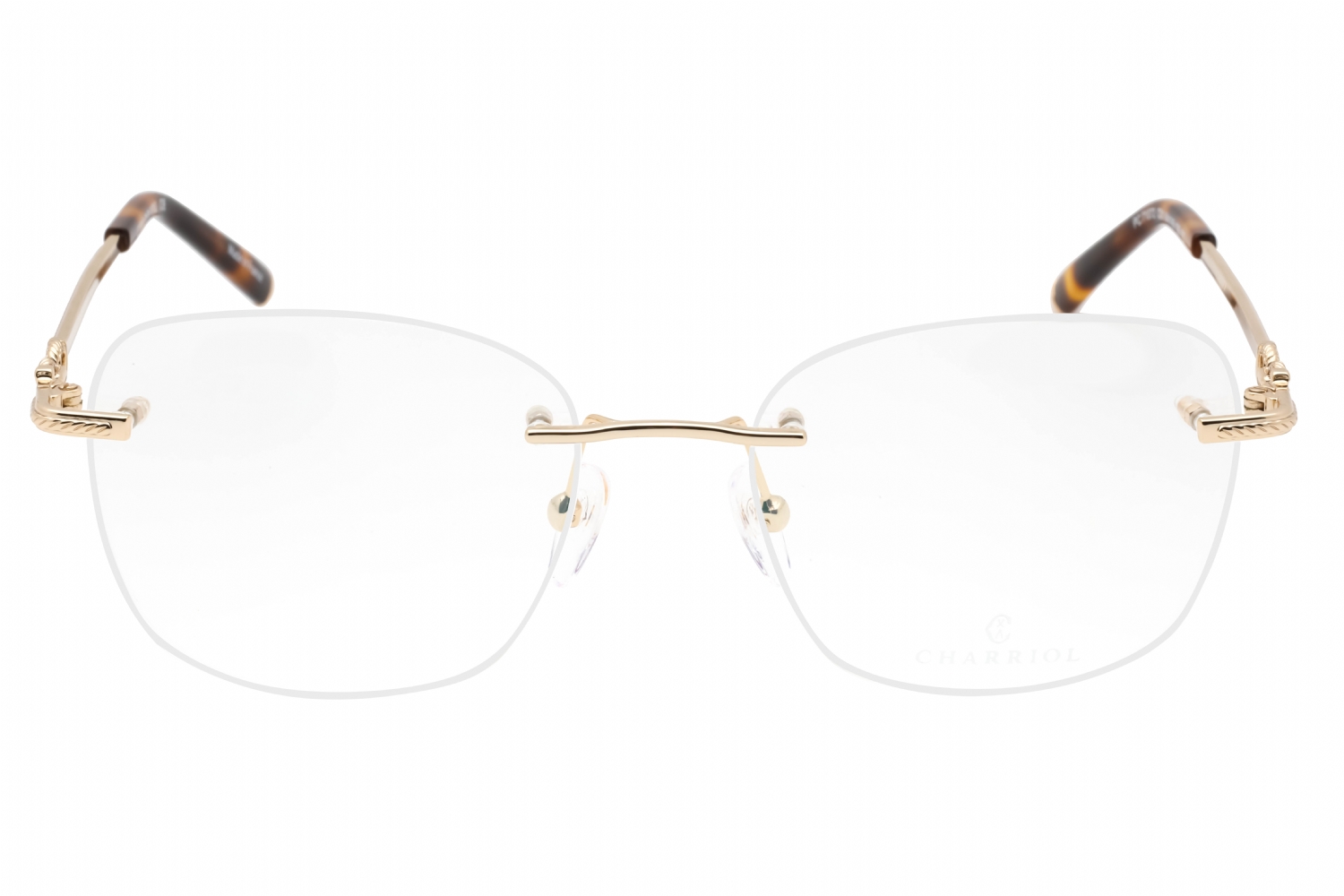 Charriol PC71072 - Shiny Gold/tortoise, Metal, Rimless frame