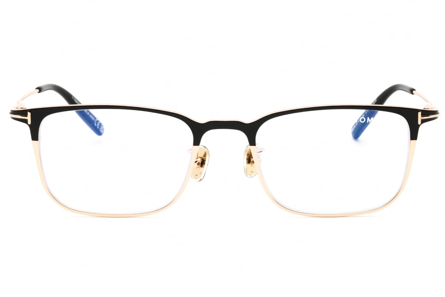 Tom Ford FT5929-D-B - Shiny Black/clear, Titanium, Rectangle frame