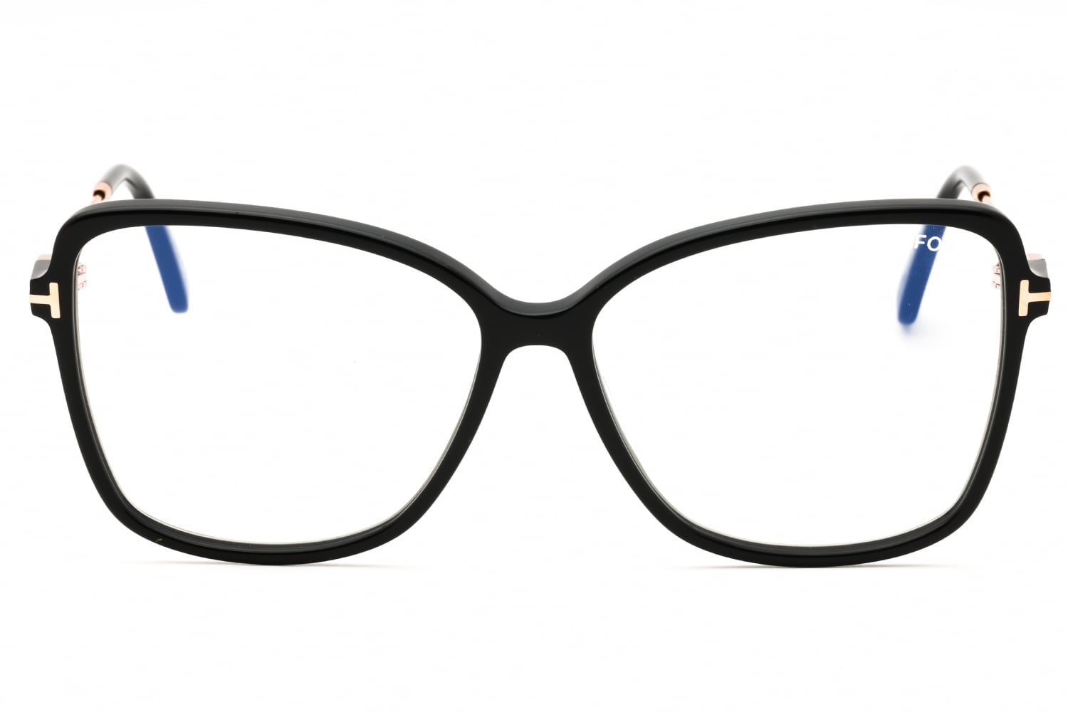 Tom Ford FT5953-B - Shiny Black/clear, Acetate, Cat Eye frame