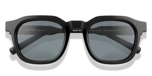 KITS Aeon Sun - Black, Acetate, Rectangle frame