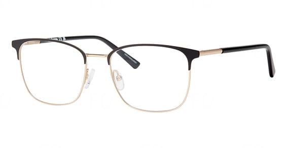 Liz Claiborne CB 282 - Black Gold, Stainless Steel, Rectangle frame