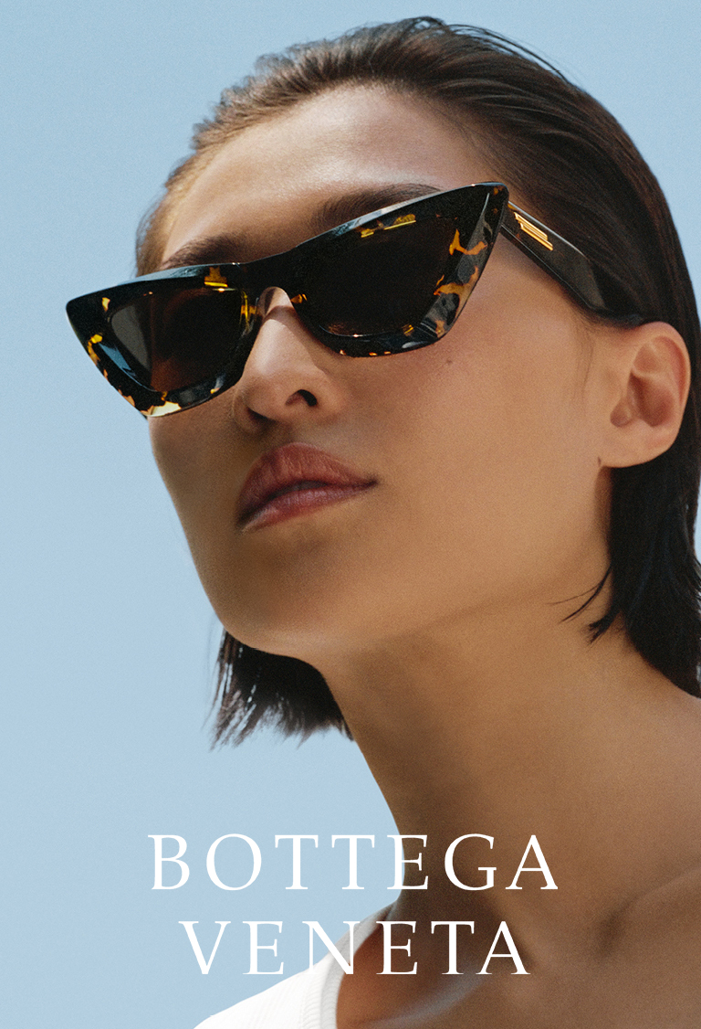 Bottega Veneta Acetate Racing Frame Sunglasses - Brown – Kith